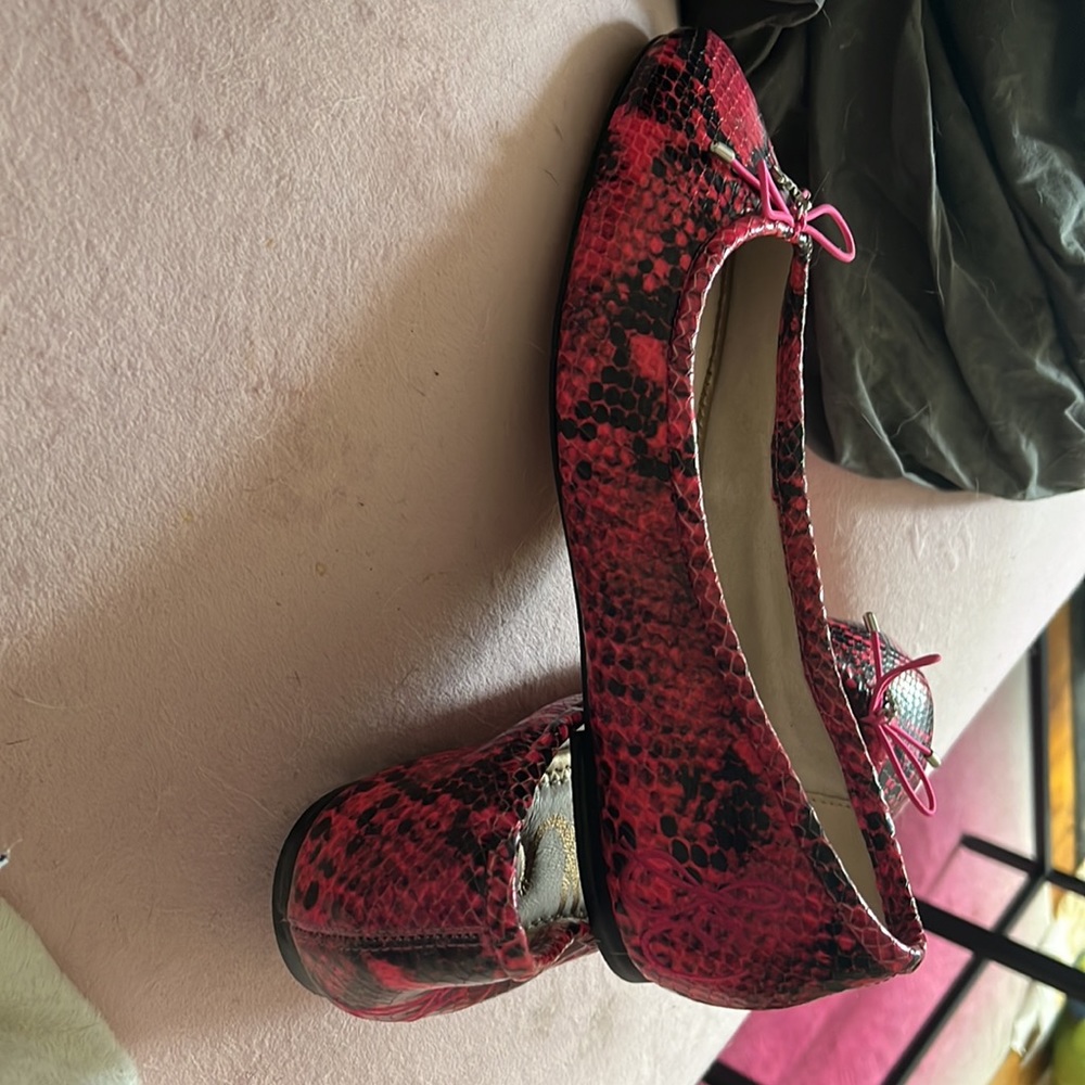 This Barbie Wears Sam Edelman Pink Python Ballet … - image 4